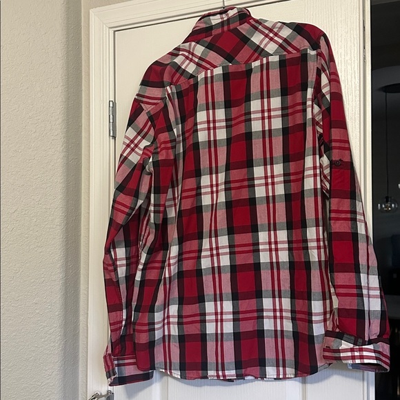 Eighty Eight Red and Black Plaid Button Down Shirt - Picture 5 of 7